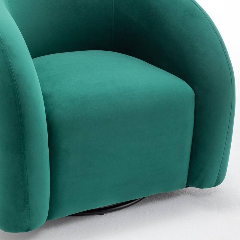 SEYNAR Modern Glam Velvet 360 Degree Swivel Accent Armchair with Tufted Back Set of 2