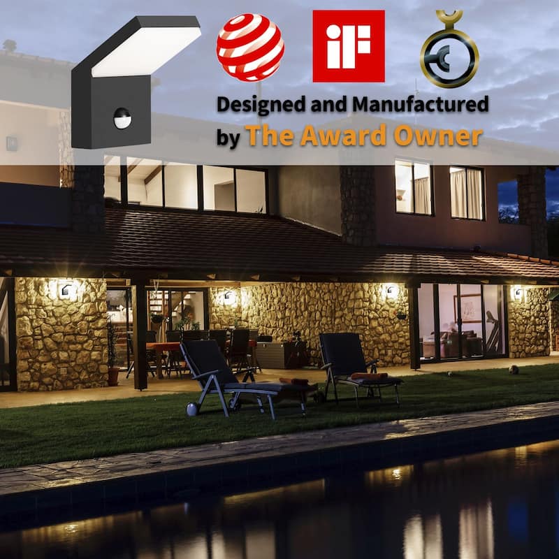 Wall Light Outdoor LED Wall Mount Lamp Wall Sconce Lighting with Motion Sensor Lantern Fixture