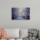 preview thumbnail 14 of 28, Great Big Canvas "Cherry blossoms in Central Park's in New York City." Muted Blue Black Wrapped Canvas Print Wall Artwork