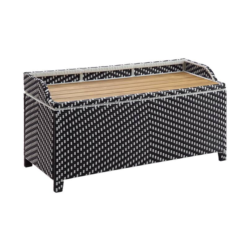 Courtnie Beach Aluminum Outdoor Poolside Storage Bench by Furniture of America