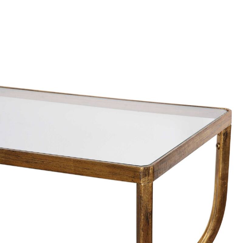 54" Deline gold console table