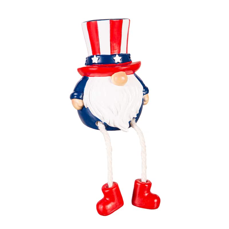 3.25" Resin Patriotic Gnome Table Decor Set