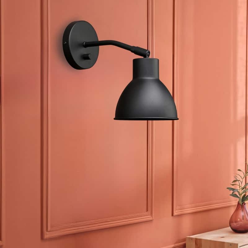 1 Light light bulb light black light fixture metal wall light