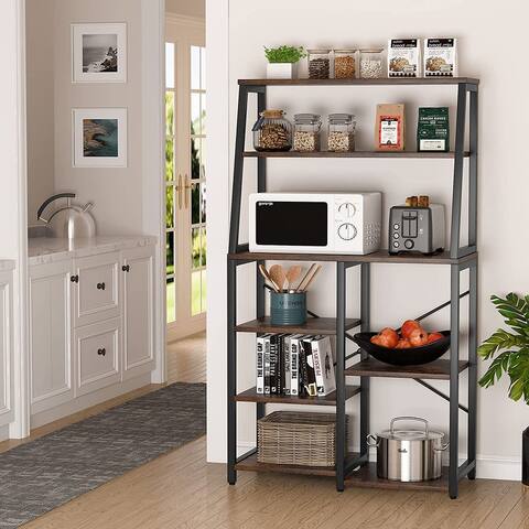 Bakers Rack with Storage Shelves, 8-Tier Utility Kitchen Shelf