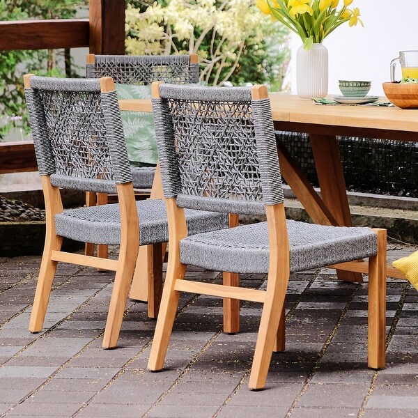 Cambridge Casual Nassau 2-piece Teak Patio Dining Chair - On Sale