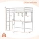 preview thumbnail 3 of 8, Costway Twin Size Loft Bed with Desk & Shelves Safety Guardrails &