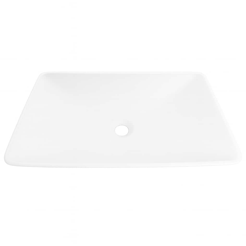 24 inch Carrivo Matte White Solid Surface Rectangular Vessel Sink