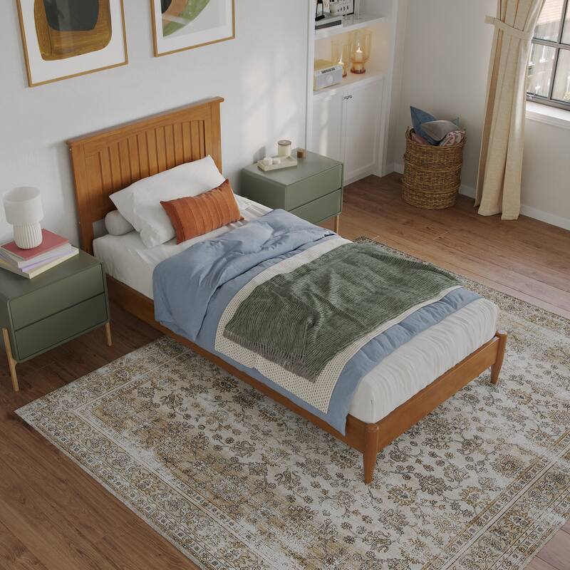 Naples Solid Wood Low Profile Platform Bed