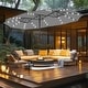 preview thumbnail 41 of 79, MAISON ARTS 15-foot Rectangular Crank Double-sided Outdoor Market Umbrella Solar LED Lighted Patio Umbrella with Base Included