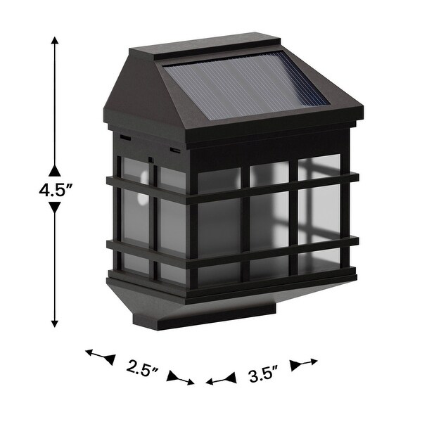 Habitat set of 6 black solar fence lights discount