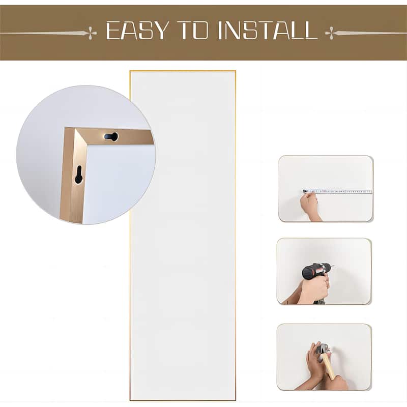 BEAUTYPEAK Full Length Wall Mirror 14 x 48 Hanging or Leaning