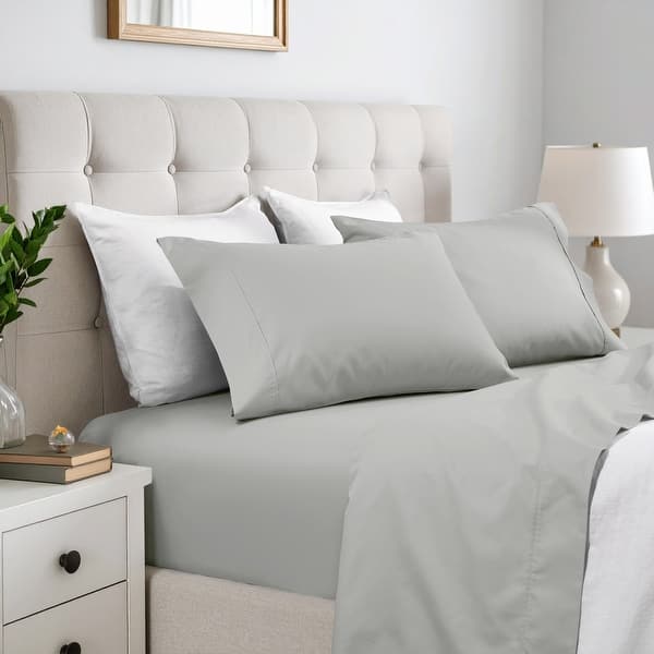 Superior 600 Thread Count Cotton Blend Sheet Set - King - Platinum