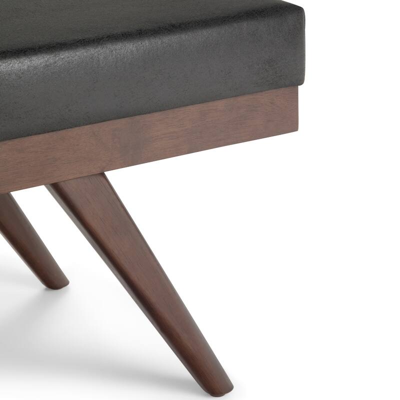 WYNDENHALL Nadine 48 inch Wide Mid Century Modern Rectangle Ottoman Bench