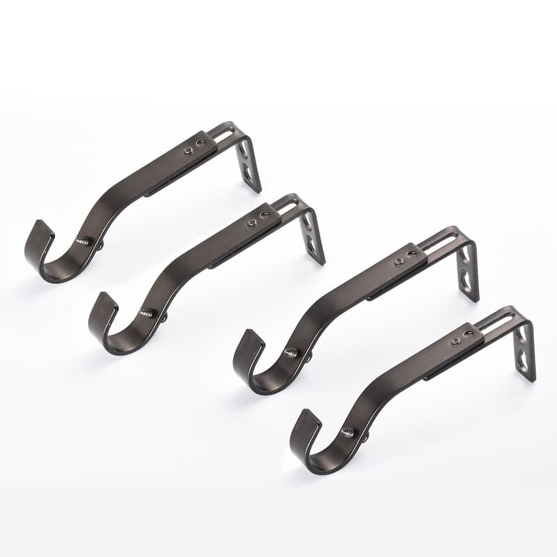 Lumi 1 in. Single Curtain Rod Bracket (4-Pack)