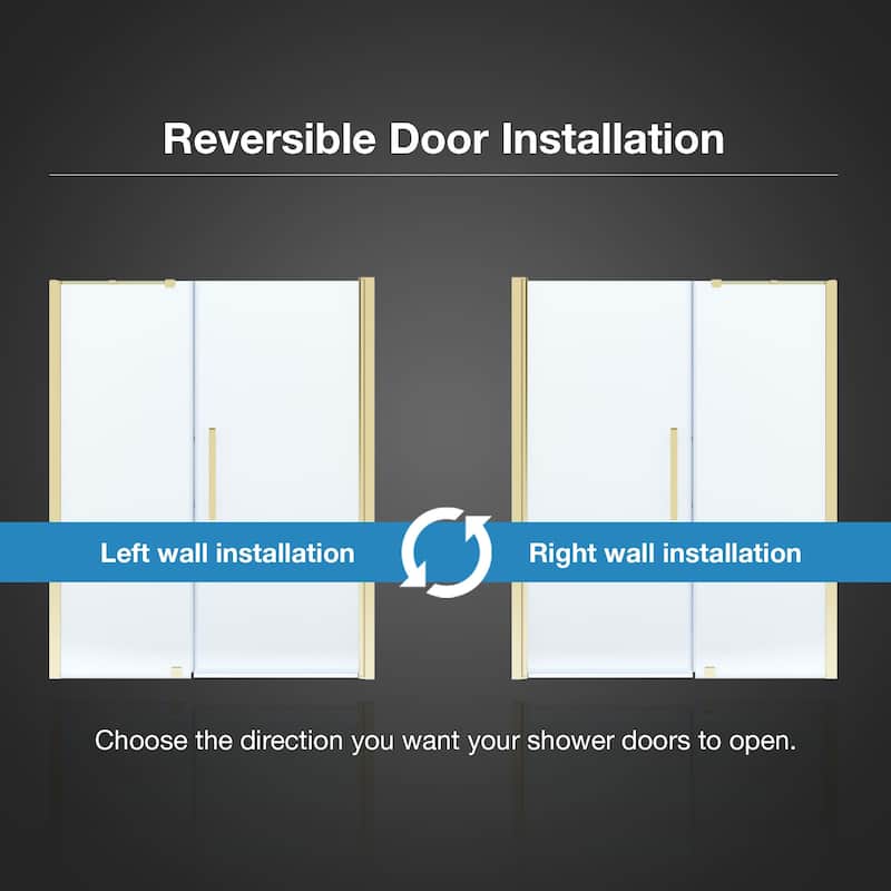 Pasadena Alcove Frameless Pivot Shower Door, 2025