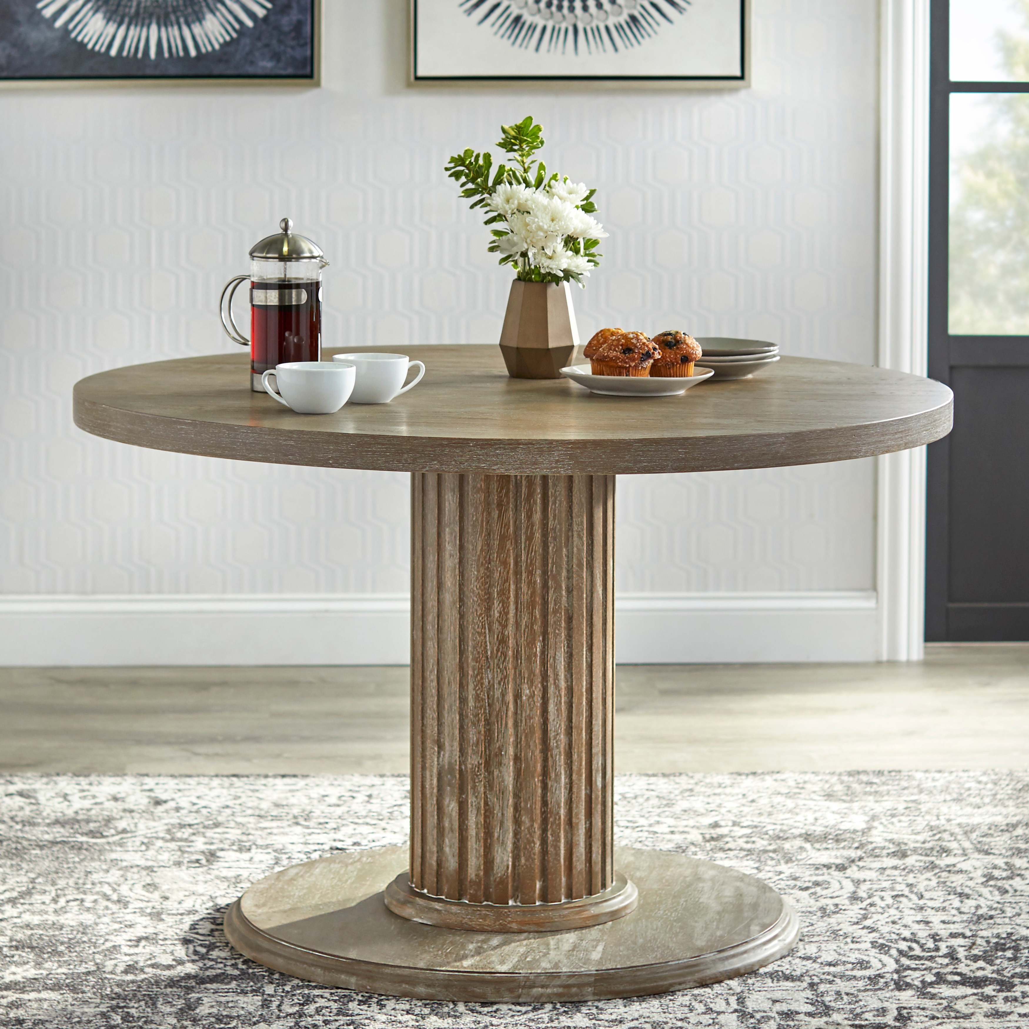 Lifestorey Isla Rustic Pedestal Dinin...