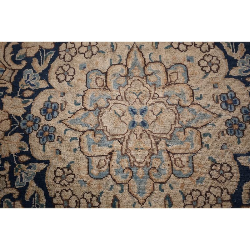 Vintage Distressed Kerman Persian Vintage Rug Handmade Wool Carpet - 9'8"x 12'6"