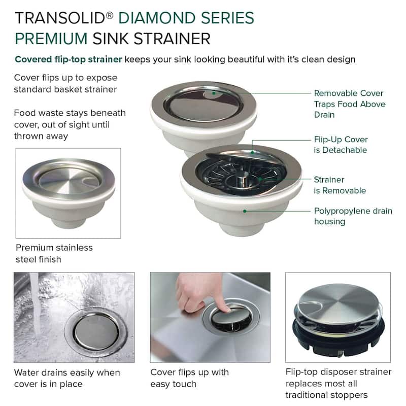 Diamond Sink Kit with Farmhouse Style 60/40 Double Bowls, Magnetic Accessory Kit and Drain Kit