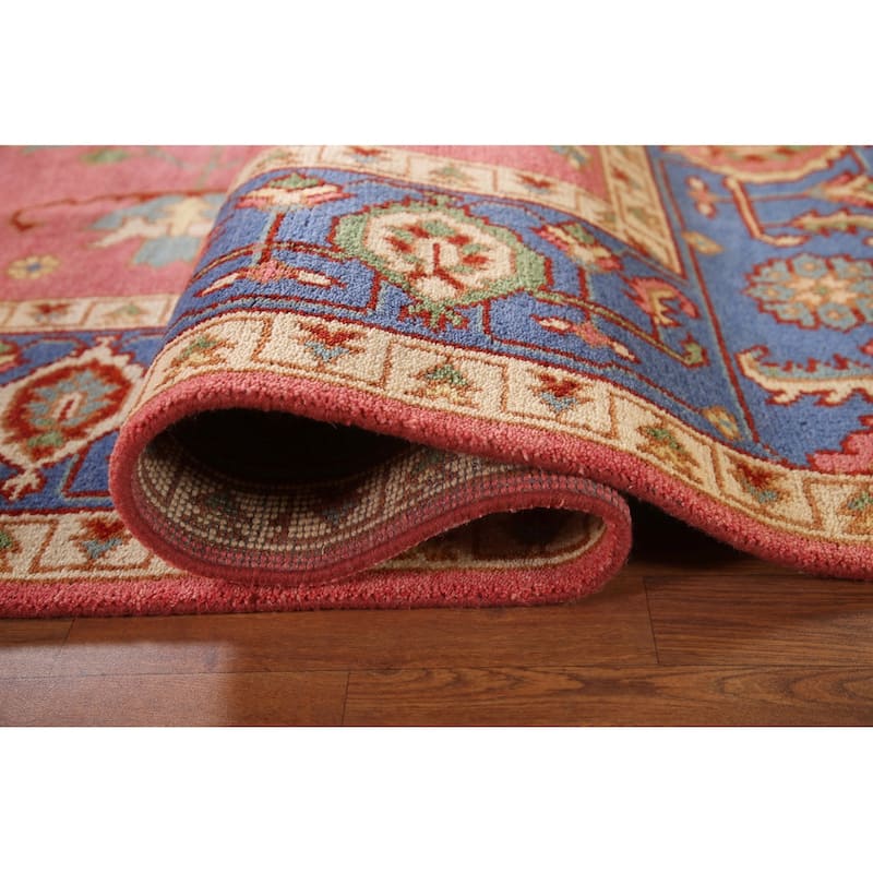 Transitional Floral Oushak Area Rug Handmade Wool Carpet - 8'11"x 11'11"