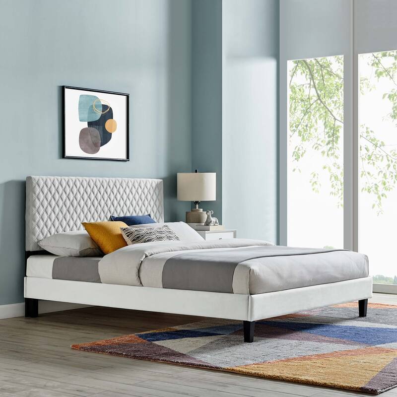 Garcelle Performance Velvet King Platform Bed