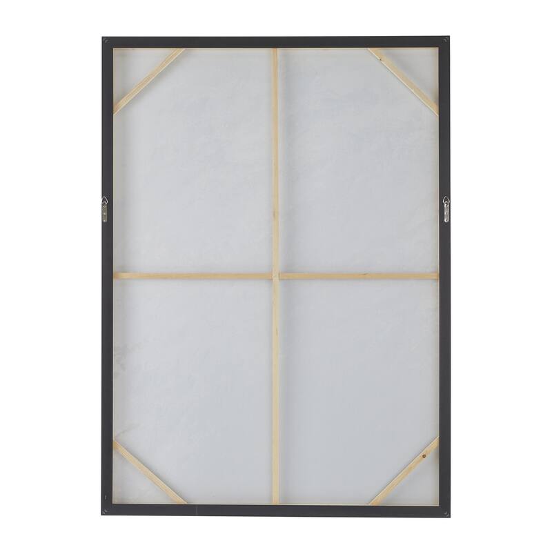 Canvas Leaf Living Room Framed Wall Art with Silver Frame