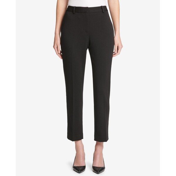 womens black tapered dress pants