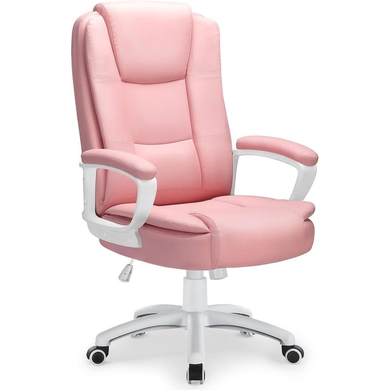 Bossin Big and Tall Office Chair High Back Executive Chair Ergonomic Adjustable Executive Leather Chair,400lbs - Silver