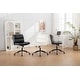 preview thumbnail 3 of 43, Roundhill Bizerte Adjustable Swivel Criss Cross Chair, Wide Seat Office Chair Vanity Chair