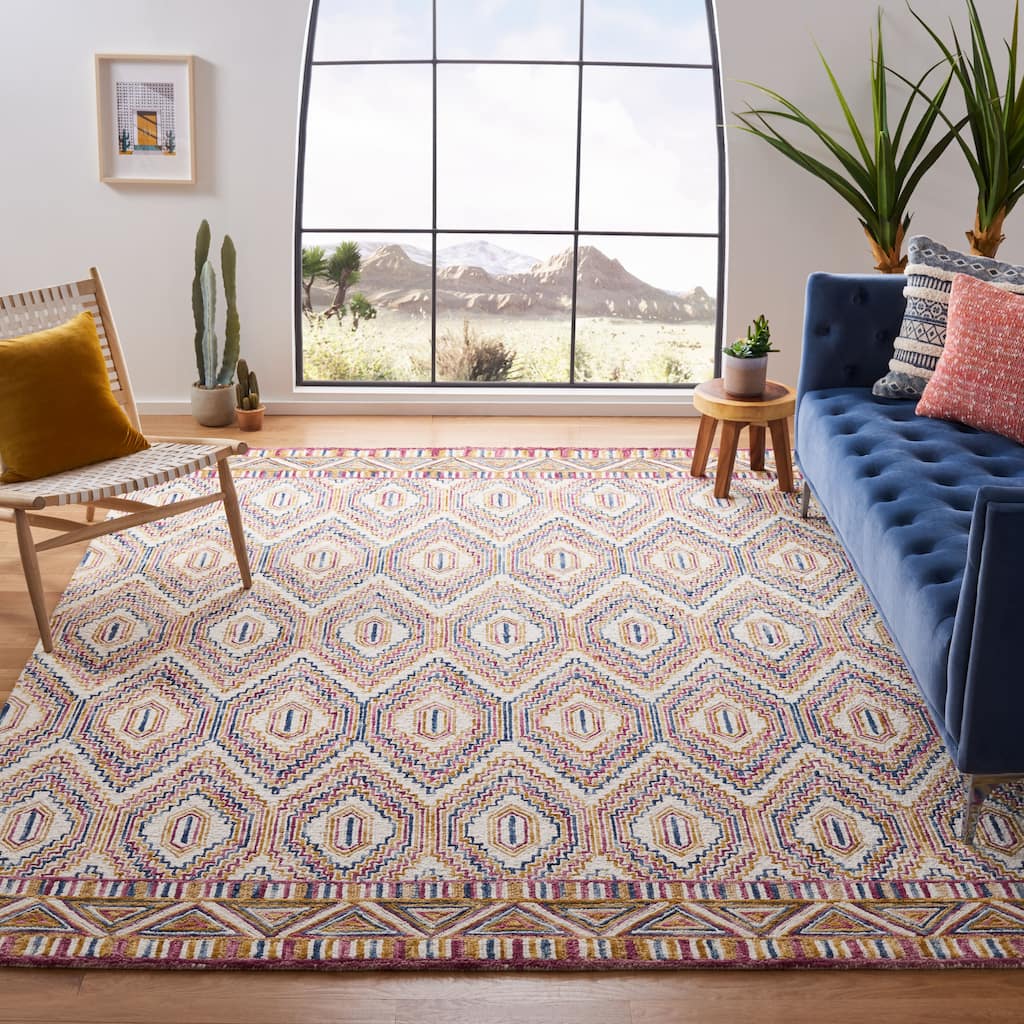 SAFAVIEH Handmade Aspen Malaurie Boho Tribal Wool Rug
