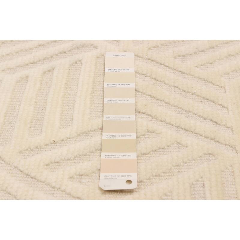 ECARPETGALLERY Hand-knotted Tangier Cream Wool Rug - 7'10 x 9'10