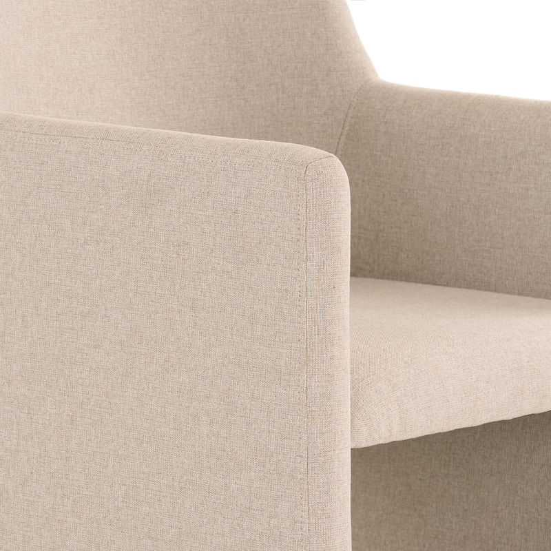Modrest Lasara Modern Beige Fabric Dining Chair