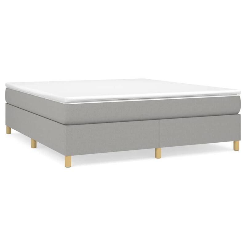 vidaXL Box Spring Bed Base Platform Bed Frame with Mattress for Bedroom Fabric