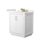 Option White / White Cultured Marble Top / Satin Bronze