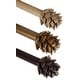 preview thumbnail 1 of 15, 3/4" Farmhouse Pinecone Curtain Rod Adjustable Designer Window Single Rod