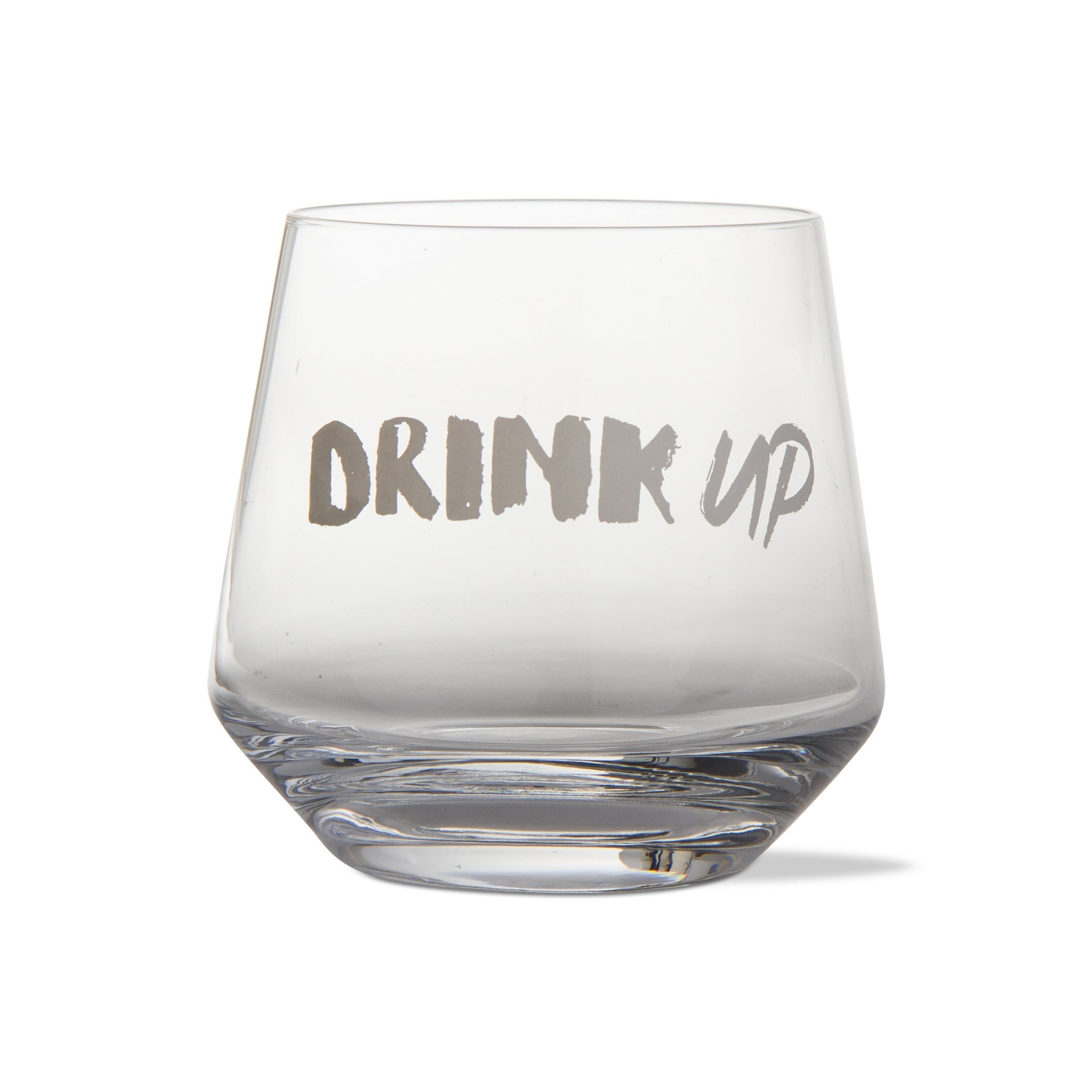 Drink Up Sentiment Drinkware Barware Clear Glass, 12 oz