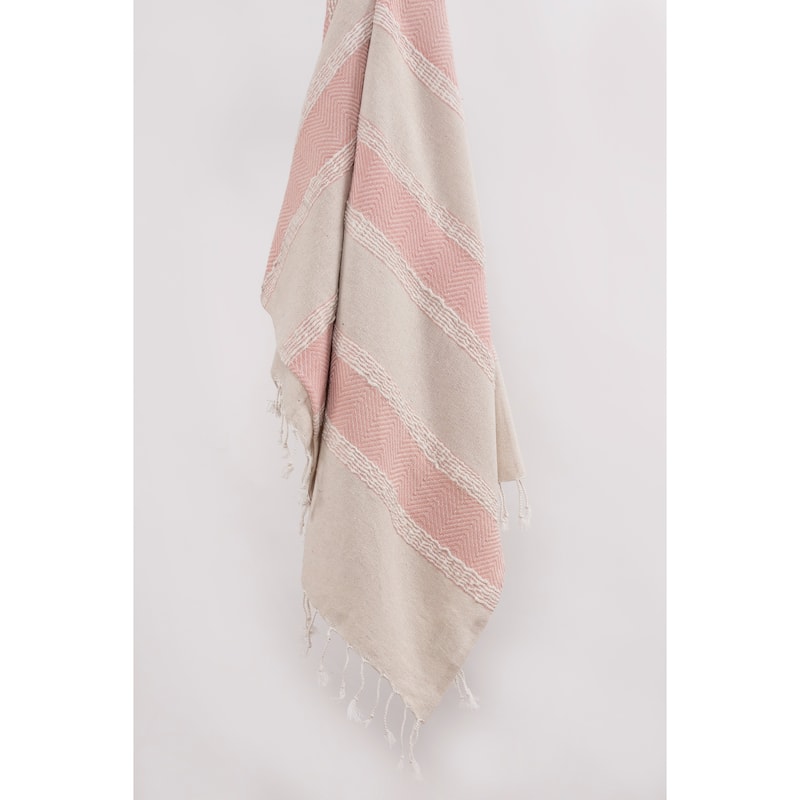 Rizzy Home Chevron Stripe Hand Loomed Cotton Throw