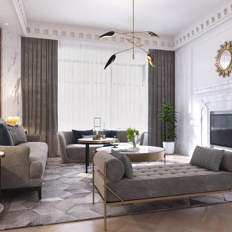 Modern Multi-Light Large Black Gold Sputnik Chandelier Metal Pendant Lights for Dining Room
