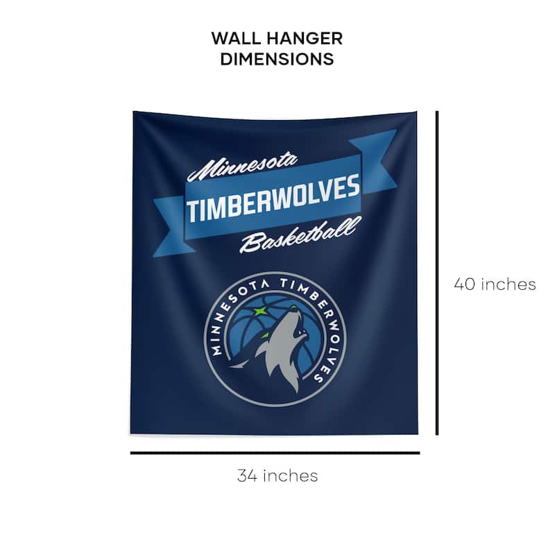 NBA Premium Timberwolves Printed Wall Hanging - 34"x40"