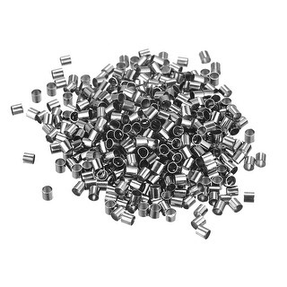 thumbnail image 2 of Bulk 925 Sterling Silver Tiny Crimp Tube Beads Spacers - 1.2mm, 1.5mm, 2mm, 3mm 2 of 3