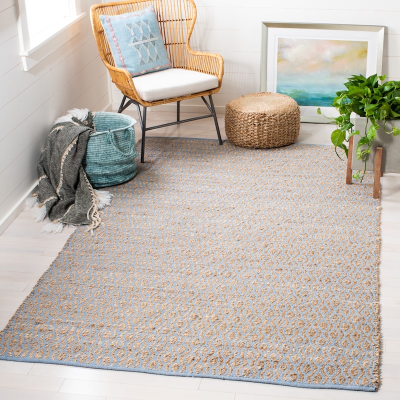 SAFAVIEH Handmade Cape Cod Evelijn Coastal Jute Rug - 4' x 6' - Silver/Natural