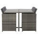 vidaXL 13 Piece Outdoor Dining Set Gray Poly Rattan - Thumbnail 1