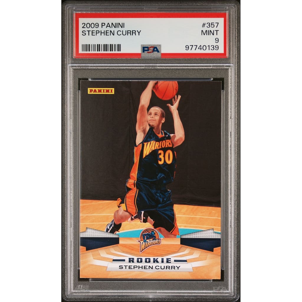 Stephen Curry 2009 Panini Basketball Rookie Card RC #357 Graded PSA 9 - 8'6" x 11'6"