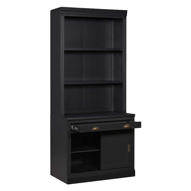 83.4"Tall Bookshelf with LED Lighting