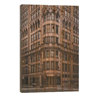 Fred Leighton Building Print On Wood by Jon Bilous - Multi-Color