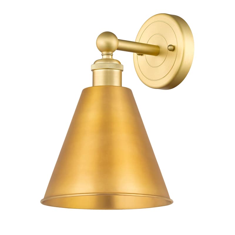 Innovations Lighting 616-1W-13-8 Ballston Sconce Ballston Cone 13" - Satin Gold