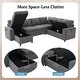 preview thumbnail 8 of 29, U-Shaped Convertible Sectional Sofa Bed with Storage Chaise by Harper&Bright Designs