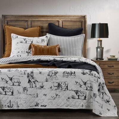 Paseo Road by HiEnd Accents Ranch Life Reversible Quilt Set, 3PC