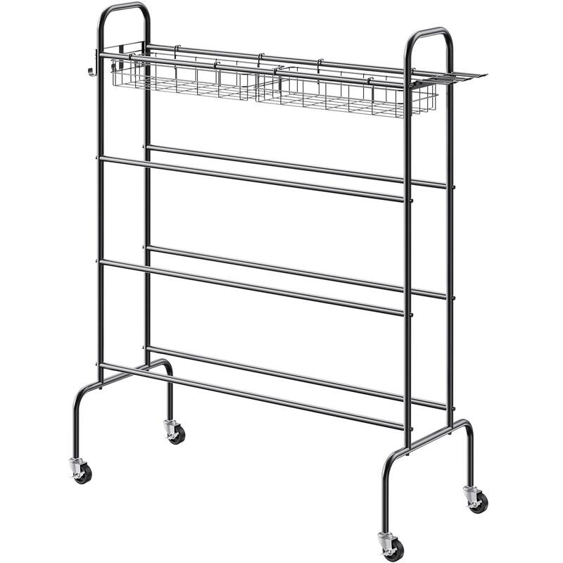 Basketball Rack Garage Ball Storage Holder for Football Soccer Volleyball - 41*18*49 inches 4 layers - 41*18*49 inches 4 layers