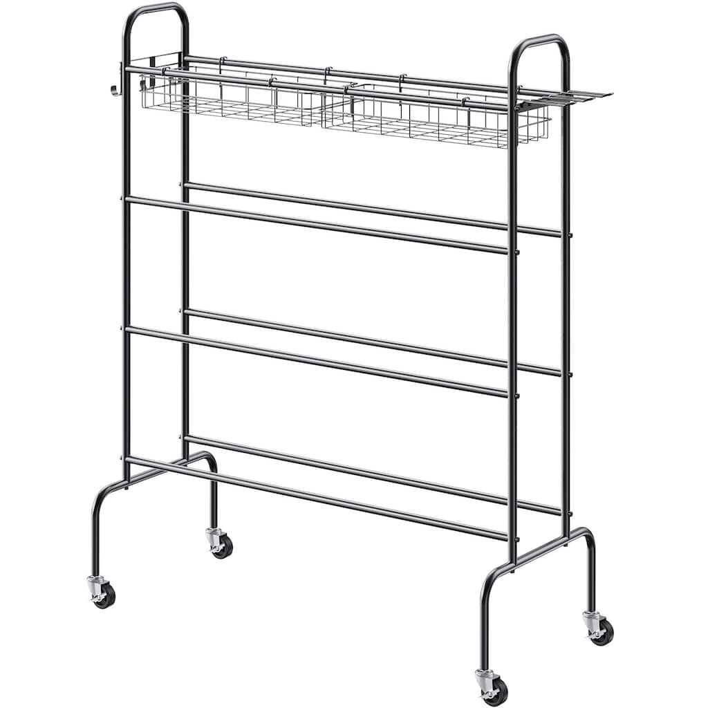Basketball Rack Garage Ball Storage Holder for Football Soccer Volleyball - 41*18*49 inches 4 layers