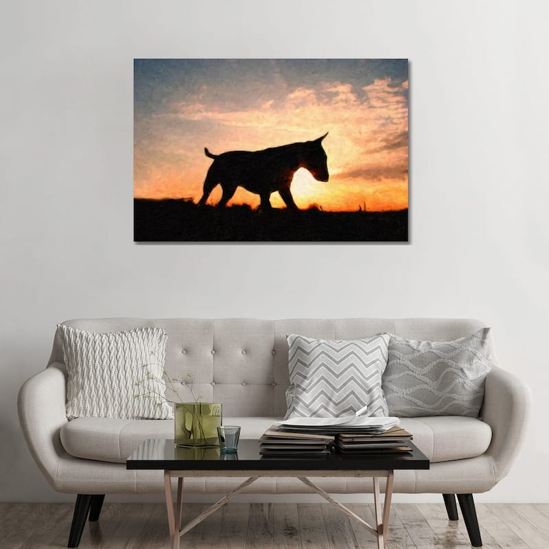 iCanvas "English Bull Terrier" by Michael Tompsett Canvas Print - 32x48x1.5